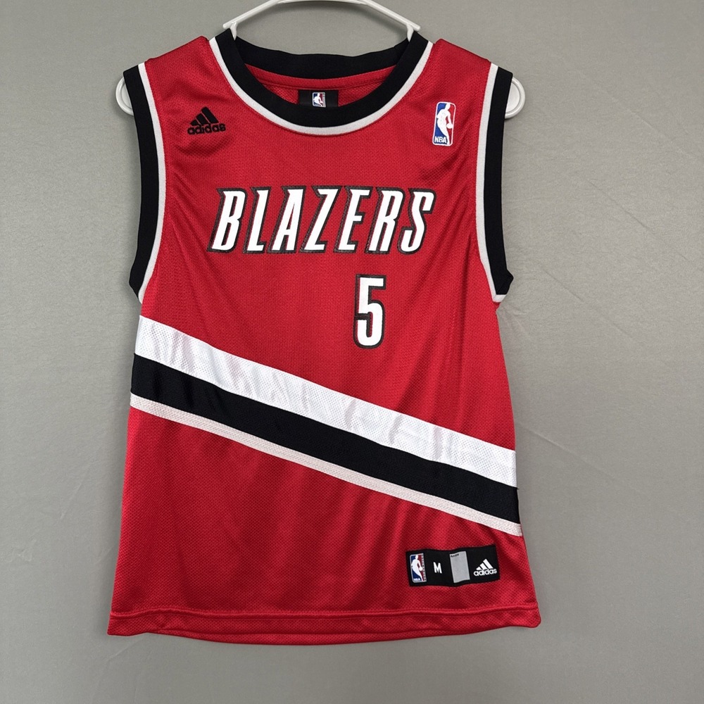 Adidas Rudy Fernandez Portland Trail Blazers Red NBA Jersey Youth Medium